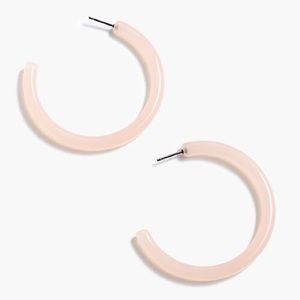 J. Crew lucite tube hoop earrings in pink